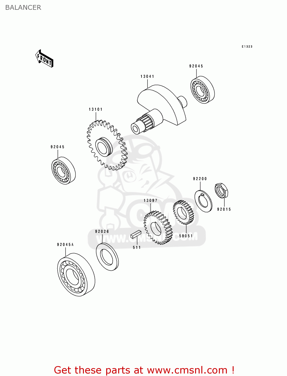 BALANCER KLX650C3 1995 USA CALIFORNIA CANADA