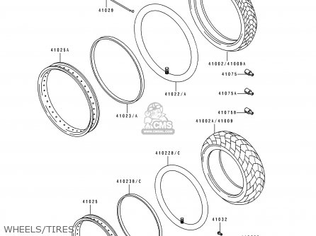 WHEELS/TIRES - KLX650C3 1995 USA CALIFORNIA CANADA
