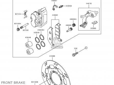 FRONT BRAKE - KLX650C3 1995 USA CALIFORNIA CANADA