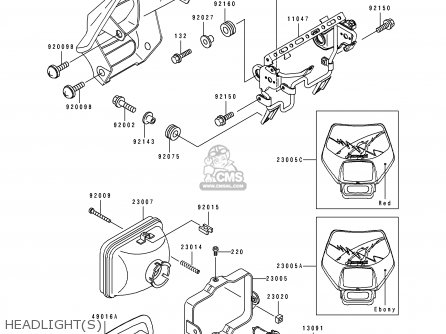 HEADLIGHT(S) - KLX650C3 1995 USA CALIFORNIA CANADA