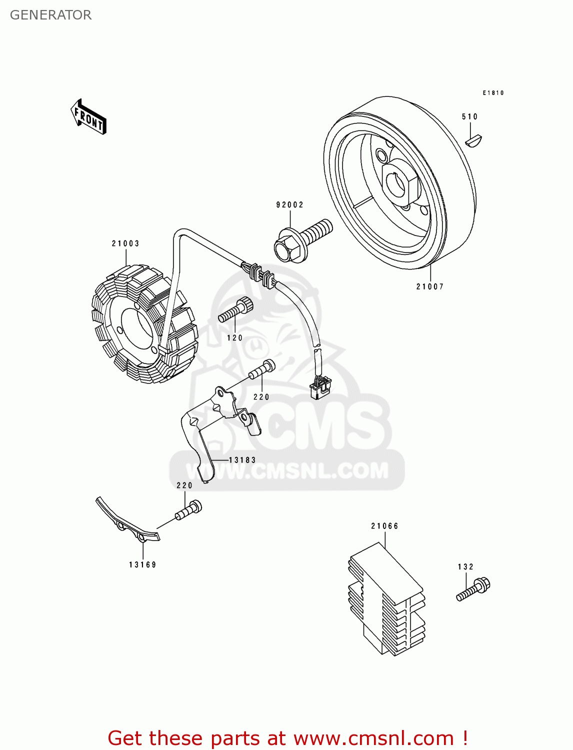 GENERATOR KLX650C4 1996 USA CALIFORNIA CANADA