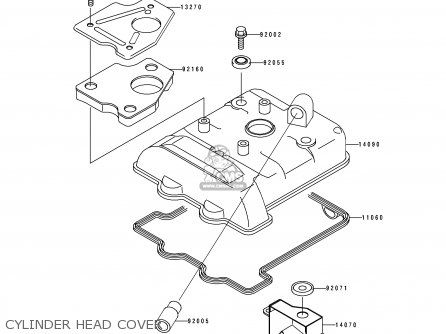 CYLINDER HEAD COVER - KLX650C4 1996 USA CALIFORNIA CANADA