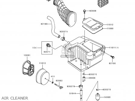 AIR CLEANER - KLX650C4 1996 USA CALIFORNIA CANADA