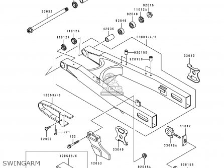 SWINGARM - KLX650C4 1996 USA CALIFORNIA CANADA