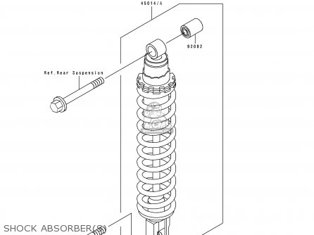 SHOCK ABSORBER(S) - KLX650C4 1996 USA CALIFORNIA CANADA