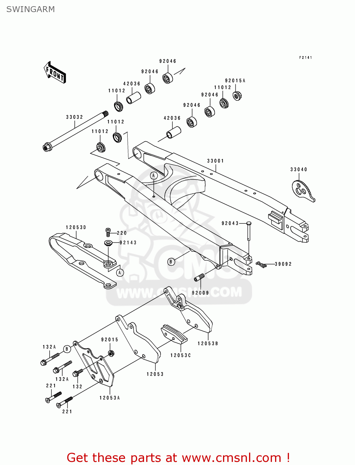SWINGARM KLX650D1 1996 USA CANADA