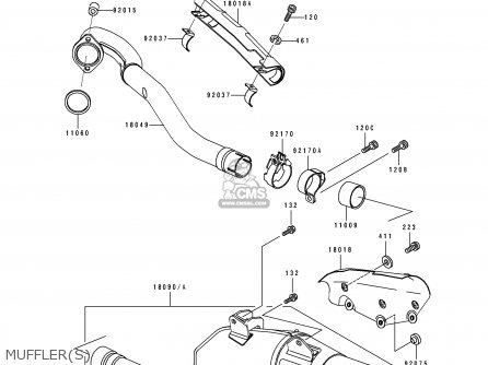 MUFFLER(S) - KLX650D1 1996 USA CANADA