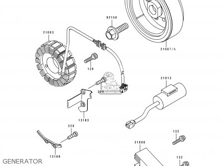 GENERATOR - KLX650D1 1996 USA CANADA