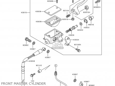 FRONT MASTER CYLINDER - KLX650D1 1996 USA CANADA