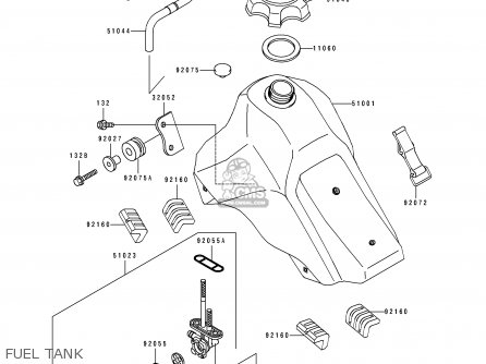 FUEL TANK - KLX650D1 1996 USA CANADA