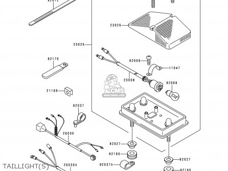 TAILLIGHT(S) - KLX650D1 KLX650R 1996 EUROPE FRANCE
