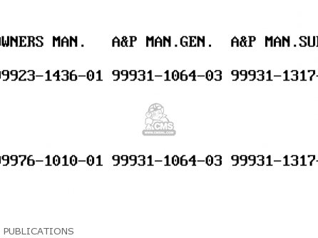 PUBLICATIONS - KLX650D1 KLX650R 1996 EUROPE FRANCE
