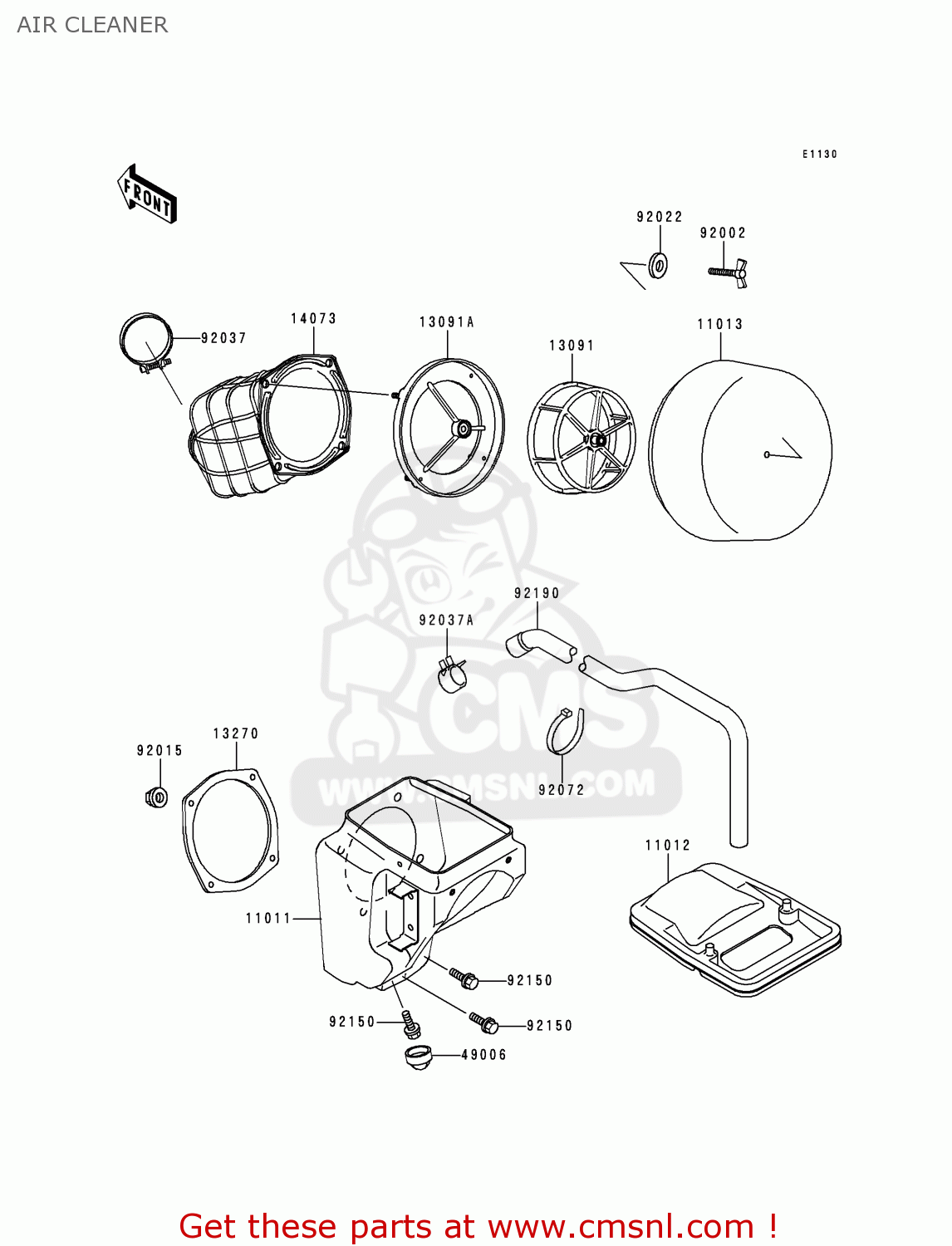 AIR CLEANER KLX650D4 KLX650R 1999 EUROPE FRANCE