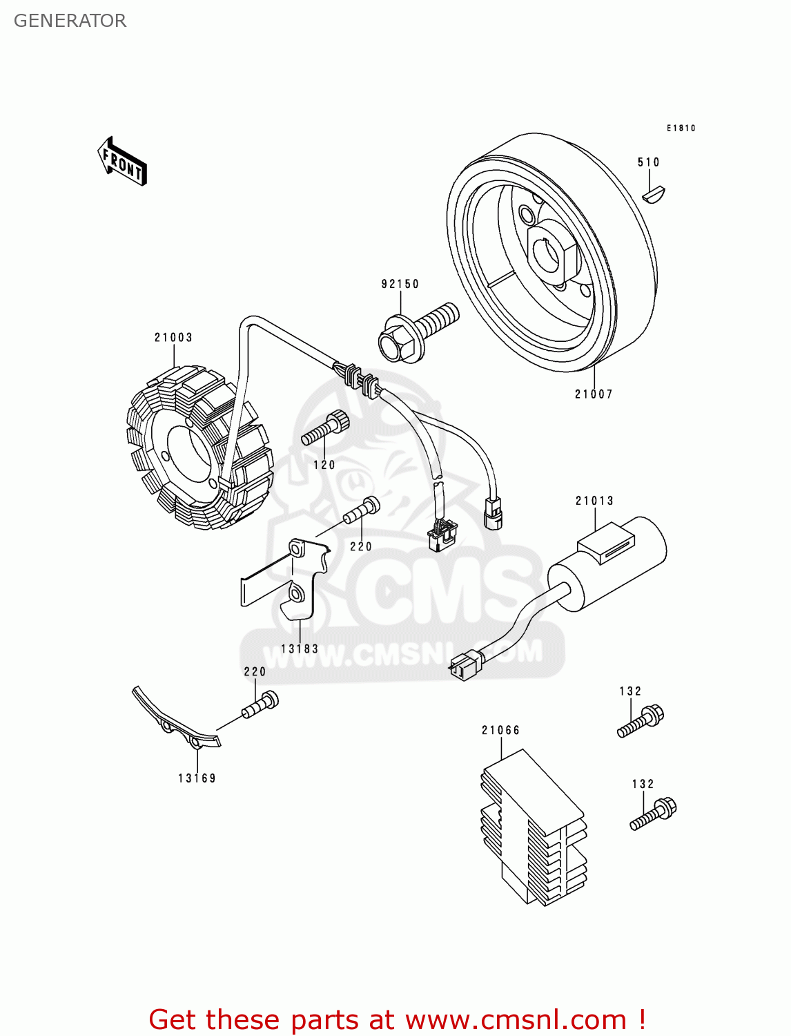 GENERATOR KLX650D4 KLX650R 1999 EUROPE FRANCE