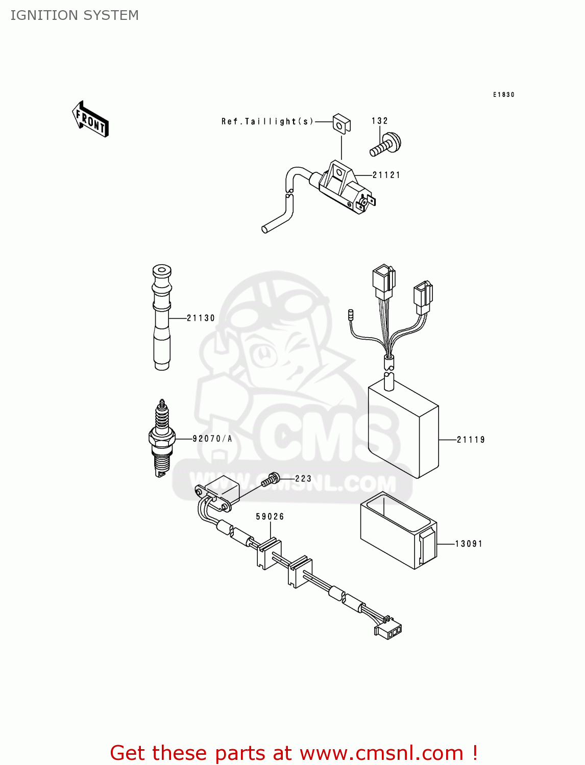 IGNITION SYSTEM KLX650D4 KLX650R 1999 EUROPE FRANCE