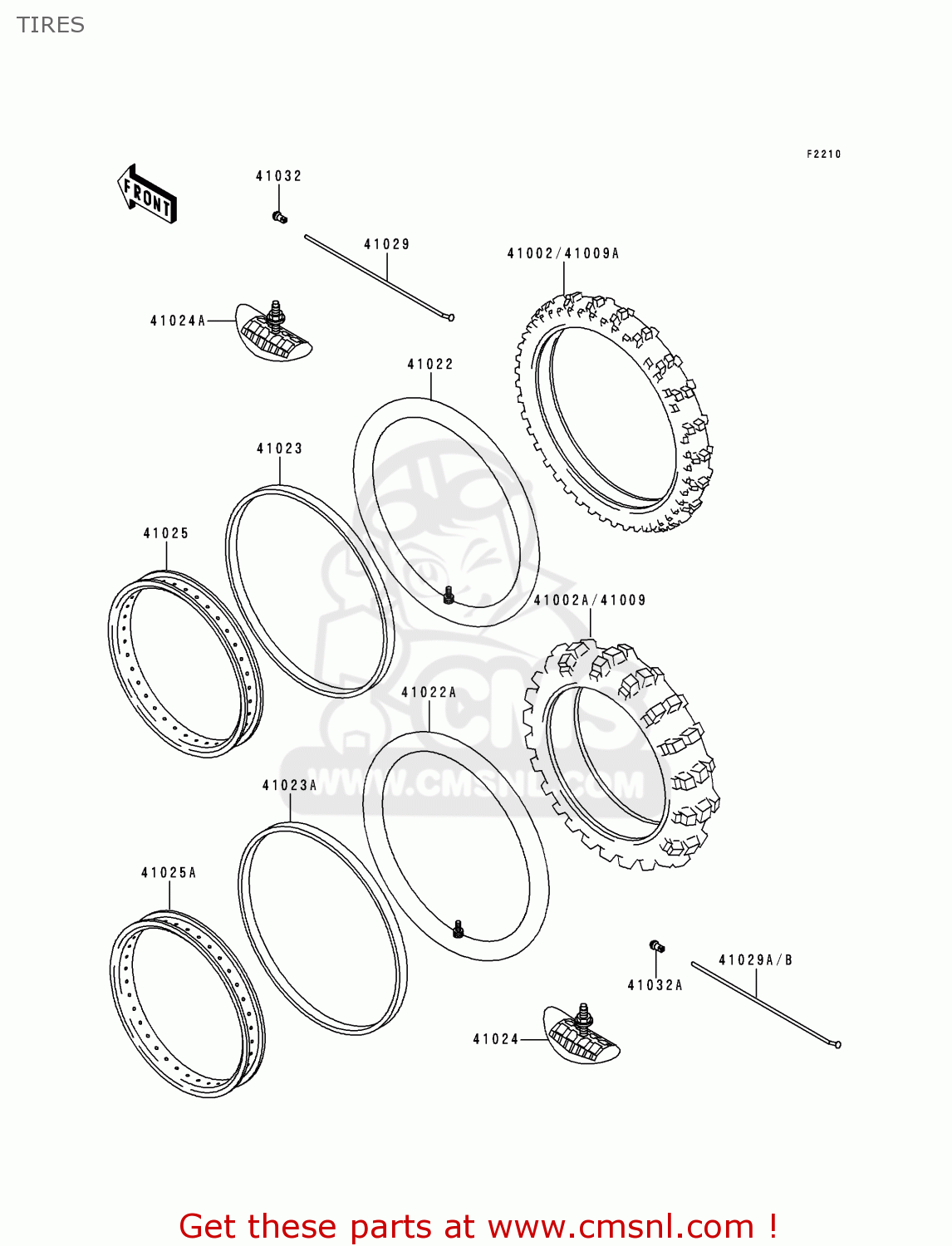 TIRES KLX650D4 KLX650R 1999 EUROPE FRANCE