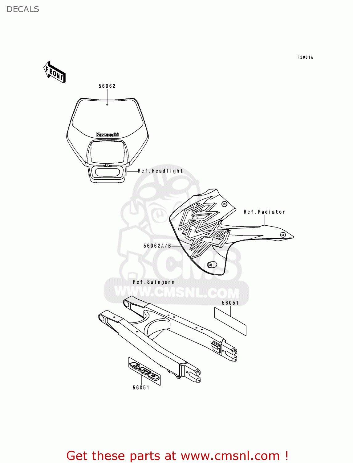 DECALS KLX650D4 KLX650R 1999 EUROPE FRANCE