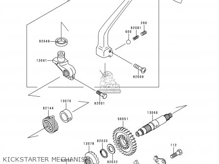 KICKSTARTER MECHANISM - KLX650D4 KLX650R 1999 EUROPE FRANCE