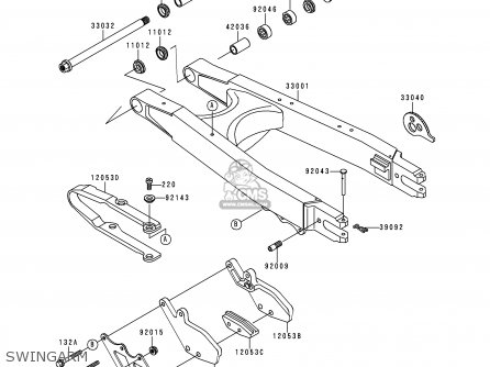 SWINGARM - KLX650D4 KLX650R 1999 EUROPE FRANCE