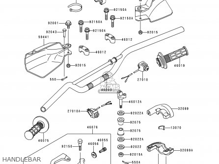 HANDLEBAR - KLX650D4 KLX650R 1999 EUROPE FRANCE