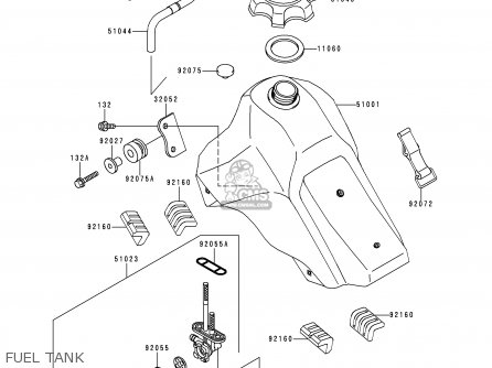 FUEL TANK - KLX650D4 KLX650R 1999 EUROPE FRANCE