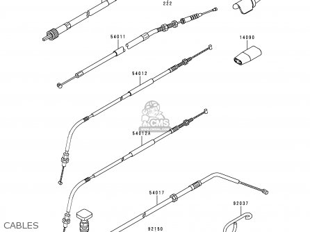 CABLES - KLX650D4 KLX650R 1999 EUROPE FRANCE