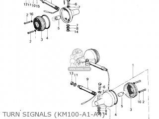 TURN SIGNALS (KM100-A1-A4) - KM100-A2 1977 USA CANADA / MPH KPH