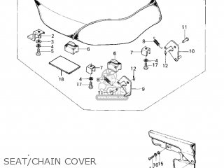 SEAT/CHAIN COVER - KM100-A2 1977 USA CANADA / MPH KPH