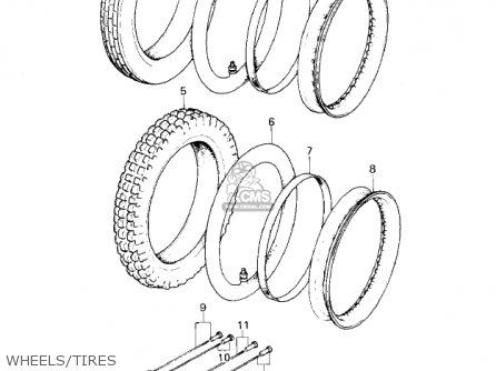 WHEELS/TIRES - KM100-A3 1978 USA CANADA / MPH KPH