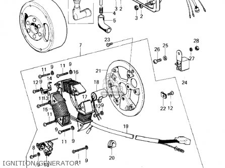 Kawasaki KM100-A3 1978 USA CANADA / MPH KPH parts lists and schematics
