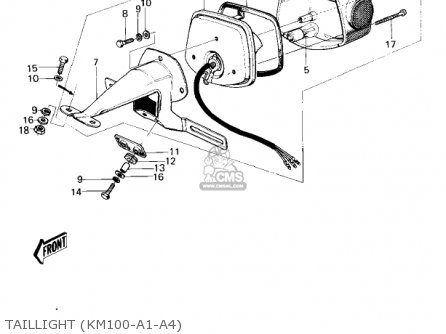 Kawasaki KM100-A3 1978 USA CANADA / MPH KPH parts lists and schematics