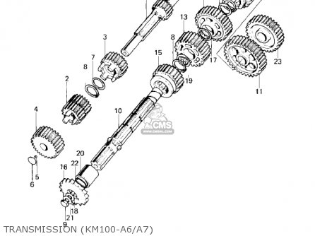 TRANSMISSION (KM100-A6/A7) - KM100-A3A 1978 USA CANADA / MPH KPH