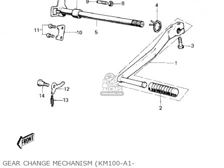 GEAR CHANGE MECHANISM (KM100-A1- - KM100-A3A 1978 USA CANADA / MPH KPH