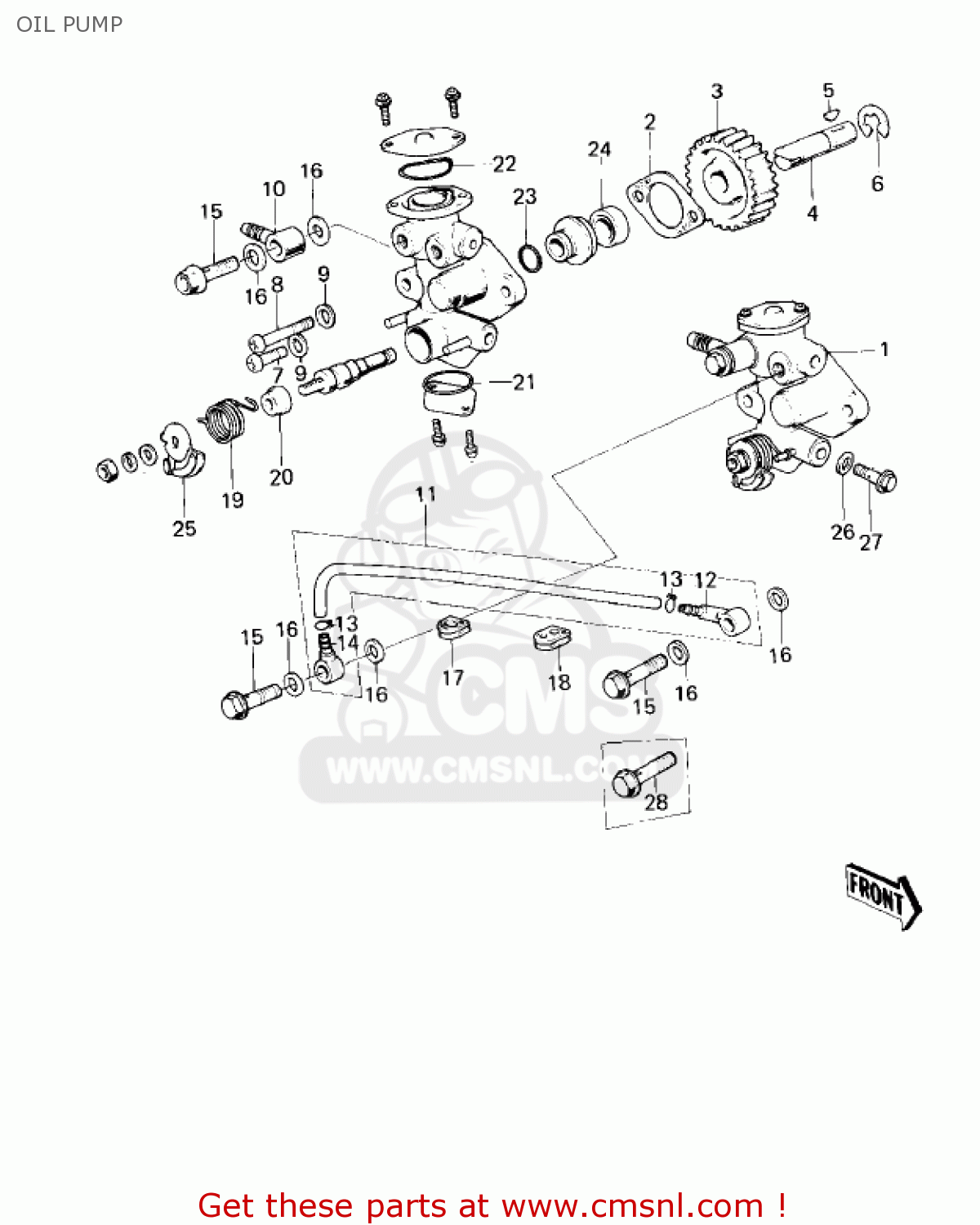 OIL PUMP KM100-A4 1979 USA CANADA / MPH KPH