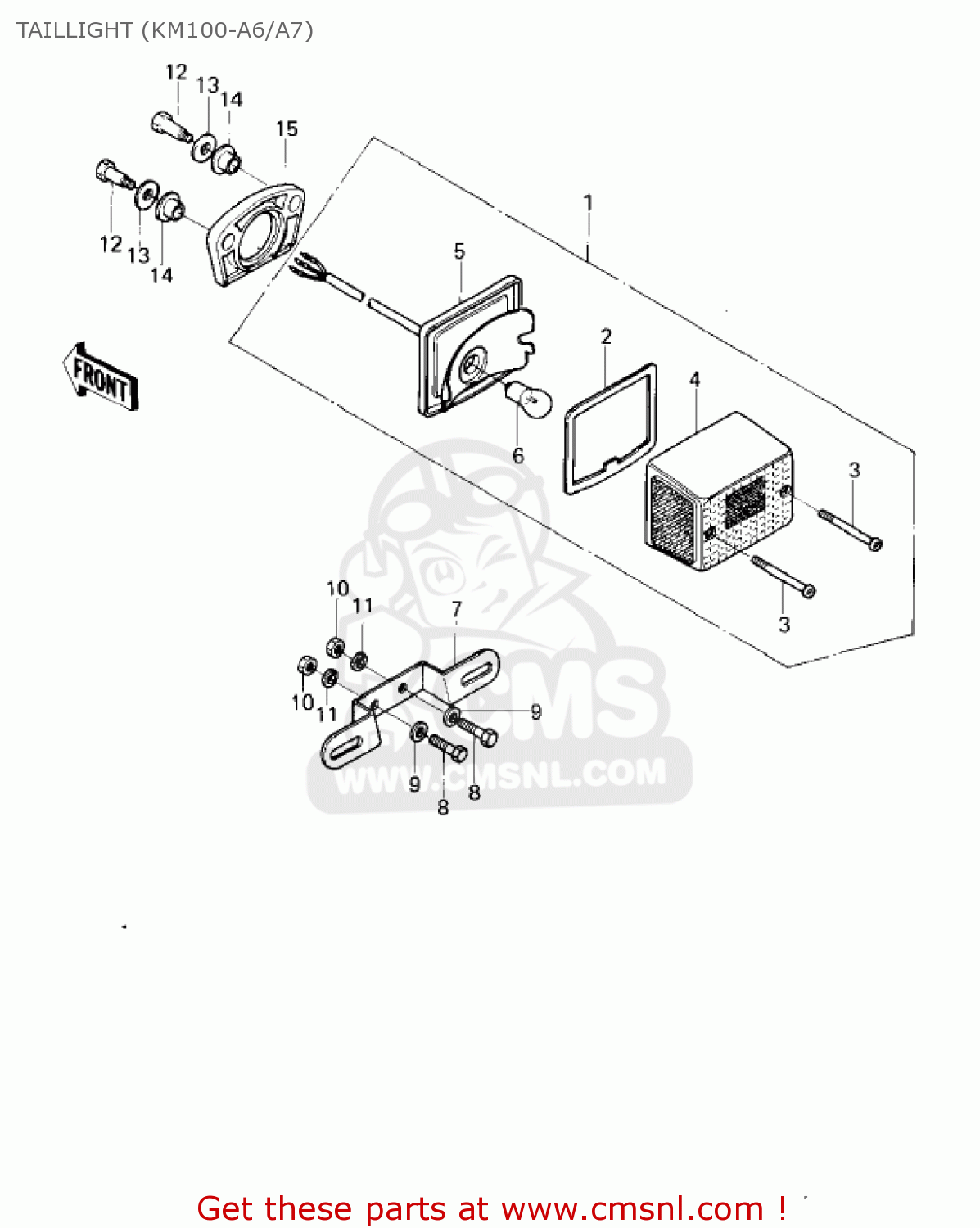 TAILLIGHT (KM100-A6/A7) KM100-A4 1979 USA CANADA / MPH KPH