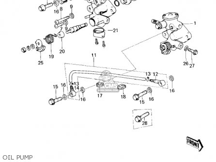 OIL PUMP - KM100-A4 1979 USA CANADA / MPH KPH