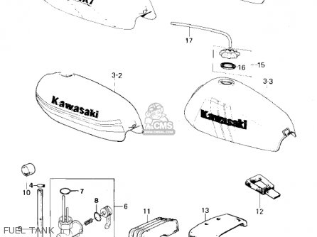 FUEL TANK - KM100-A4 1979 USA CANADA / MPH KPH