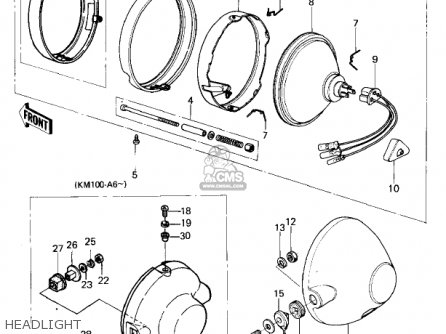 HEADLIGHT - KM100-A6 KM100 1980 USA CANADA / MPH KPH