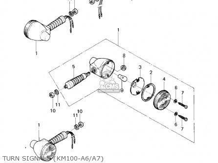 TURN SIGNALS (KM100-A6/A7) - KM100-A6 KM100 1980 USA CANADA / MPH KPH
