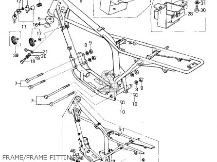 FRAME/FRAME FITTINGS - KM100-A6 KM100 1980 USA CANADA / MPH KPH