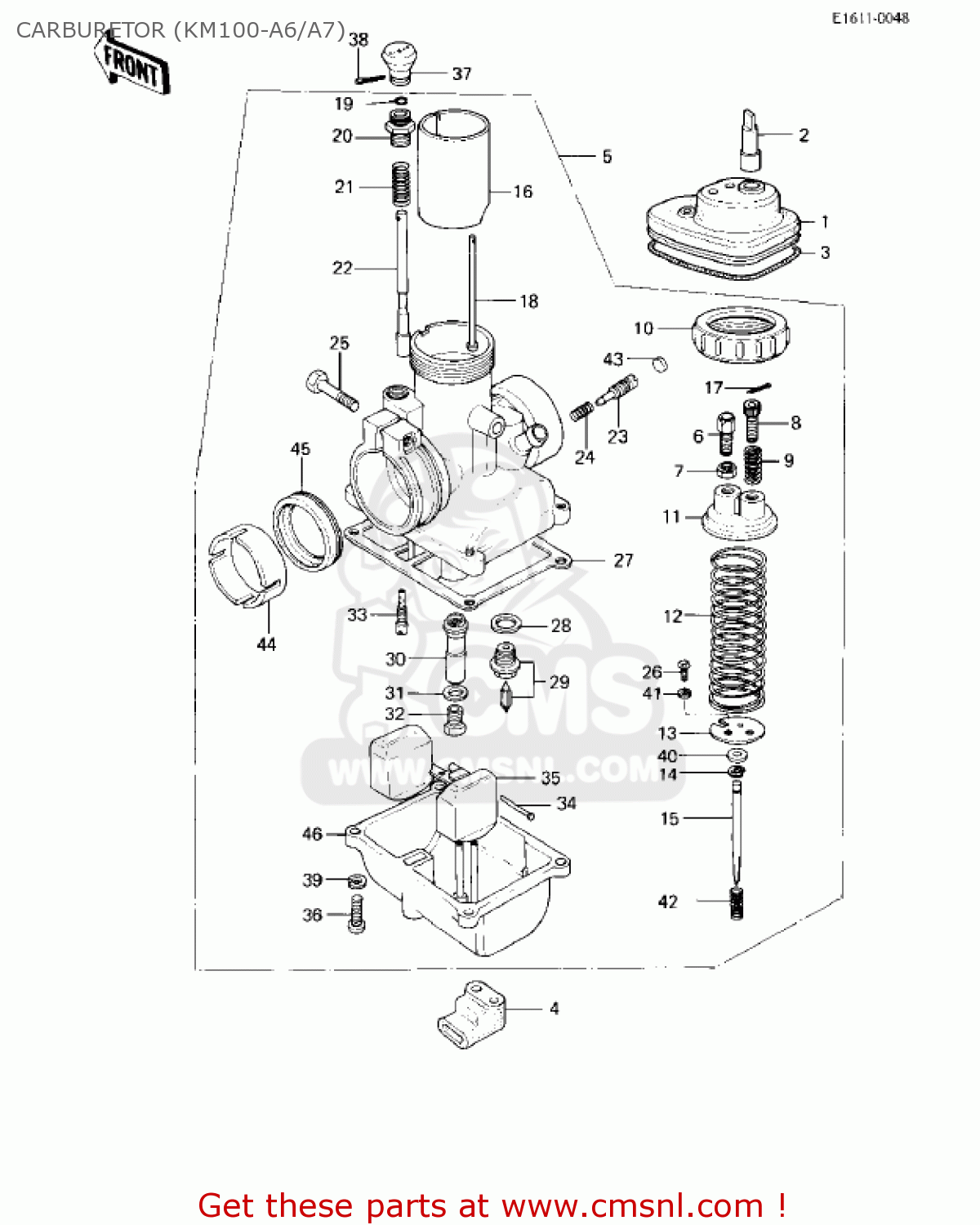 CARBURETOR (KM100-A6/A7) KM100-A7 KM100 1981 USA CANADA / MPH KPH