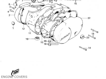 ENGINE COVERS - KM100-A7 KM100 1981 USA CANADA / MPH KPH