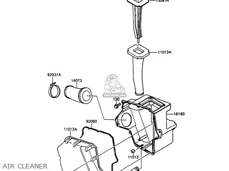 AIR CLEANER - KMX125-A1 1986 EUROPE UK FR FG GR IT NR ST SD