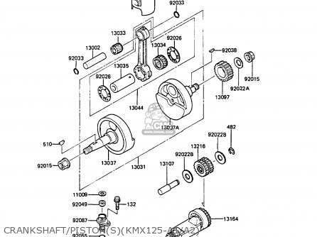 CRANKSHAFT/PISTON(S)(KMX125-A1/A2) - KMX125-A1 1986 EUROPE UK FR FG GR IT NR ST SD