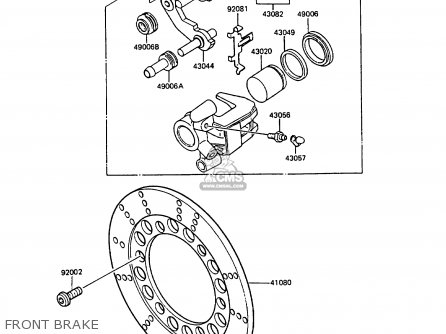 FRONT BRAKE - KMX125-A1 1986 EUROPE UK FR FG GR IT NR ST SD