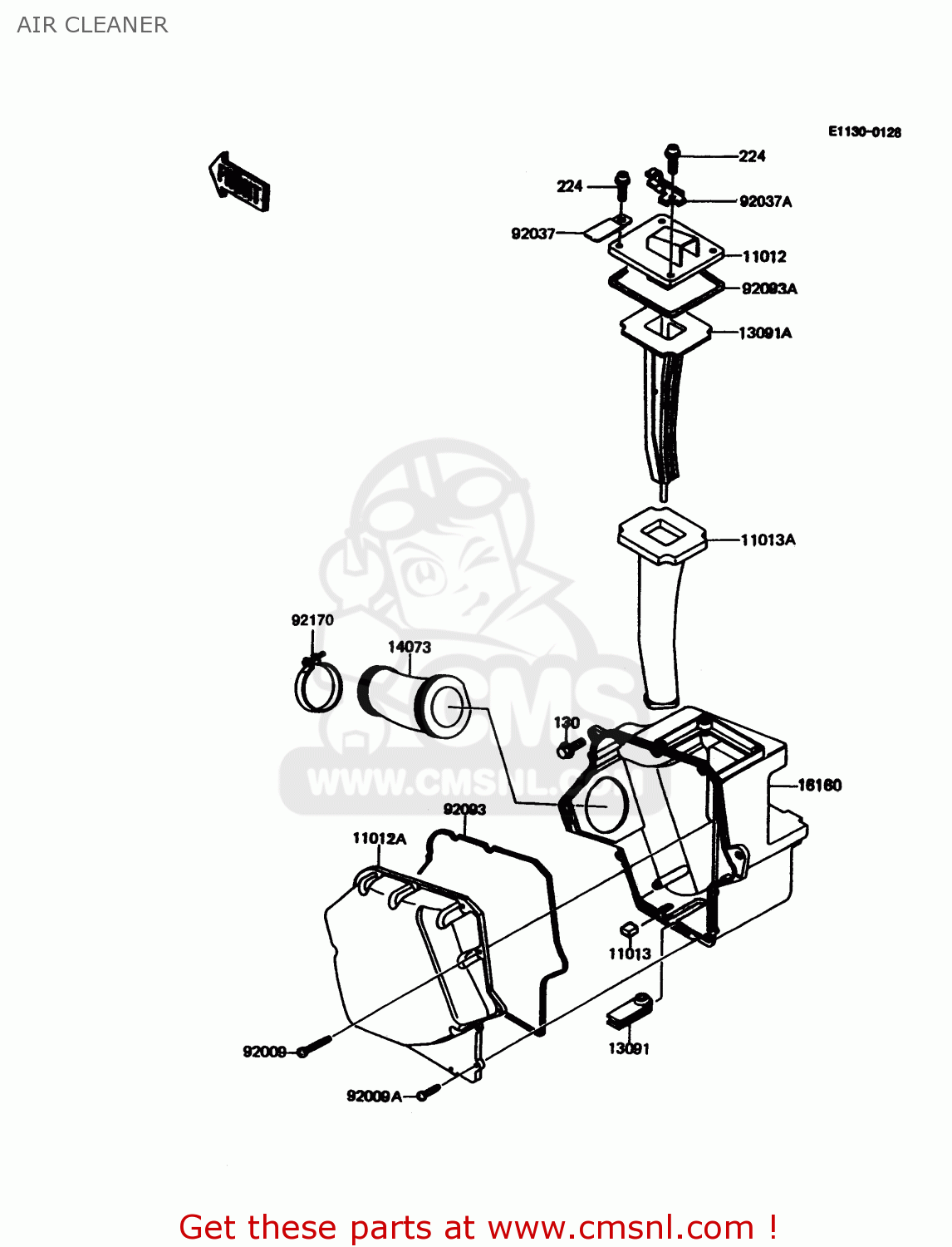 AIR CLEANER KMX125-A11 1998 EUROPE GR