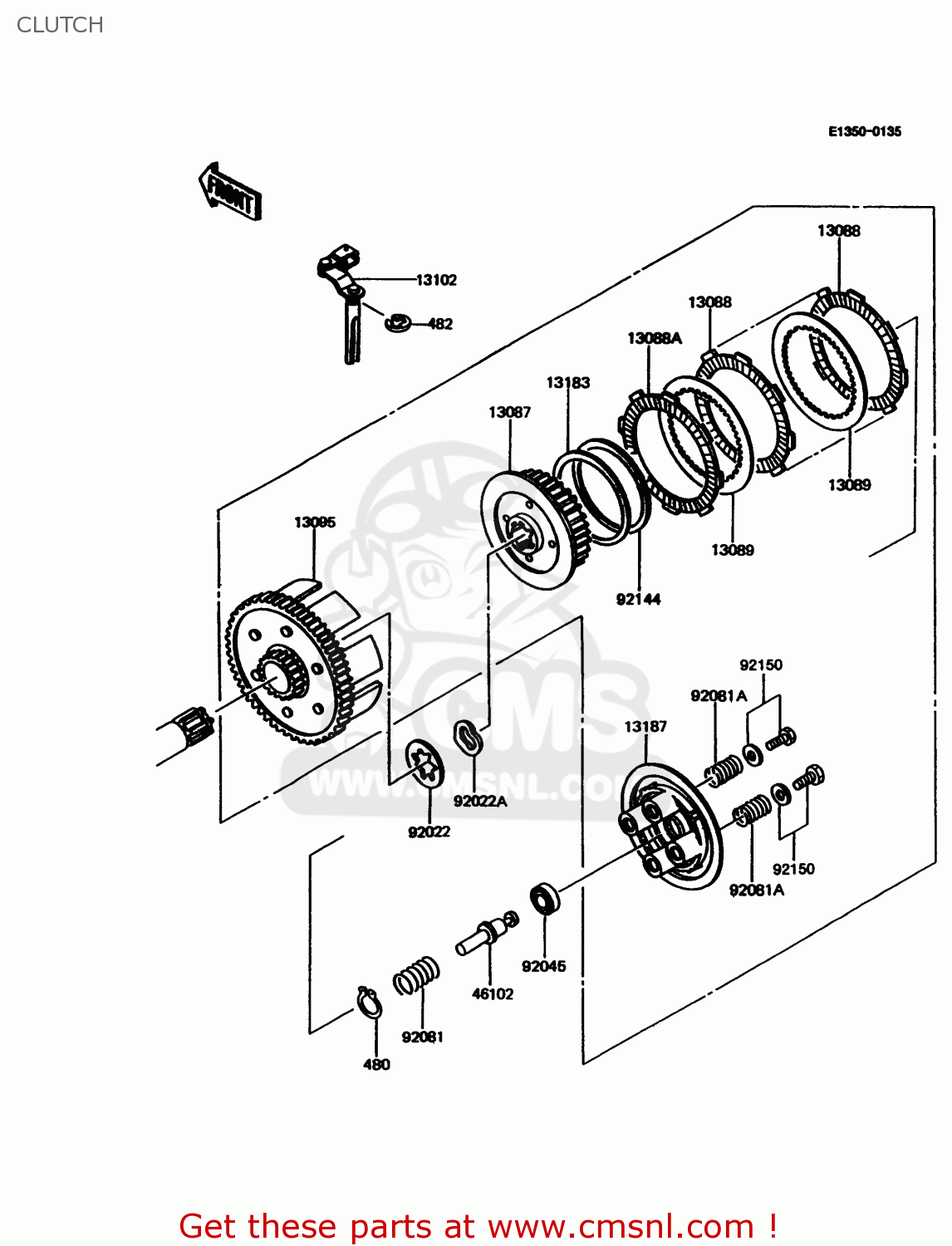 CLUTCH KMX125-A11 1998 EUROPE GR