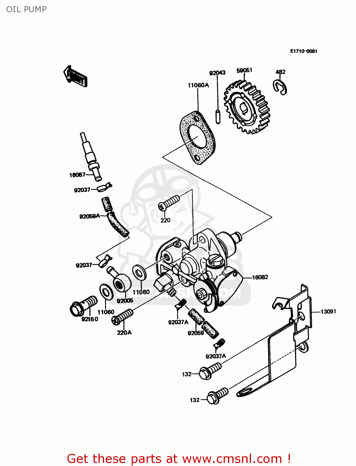OIL PUMP KMX125-A11 1998 EUROPE GR