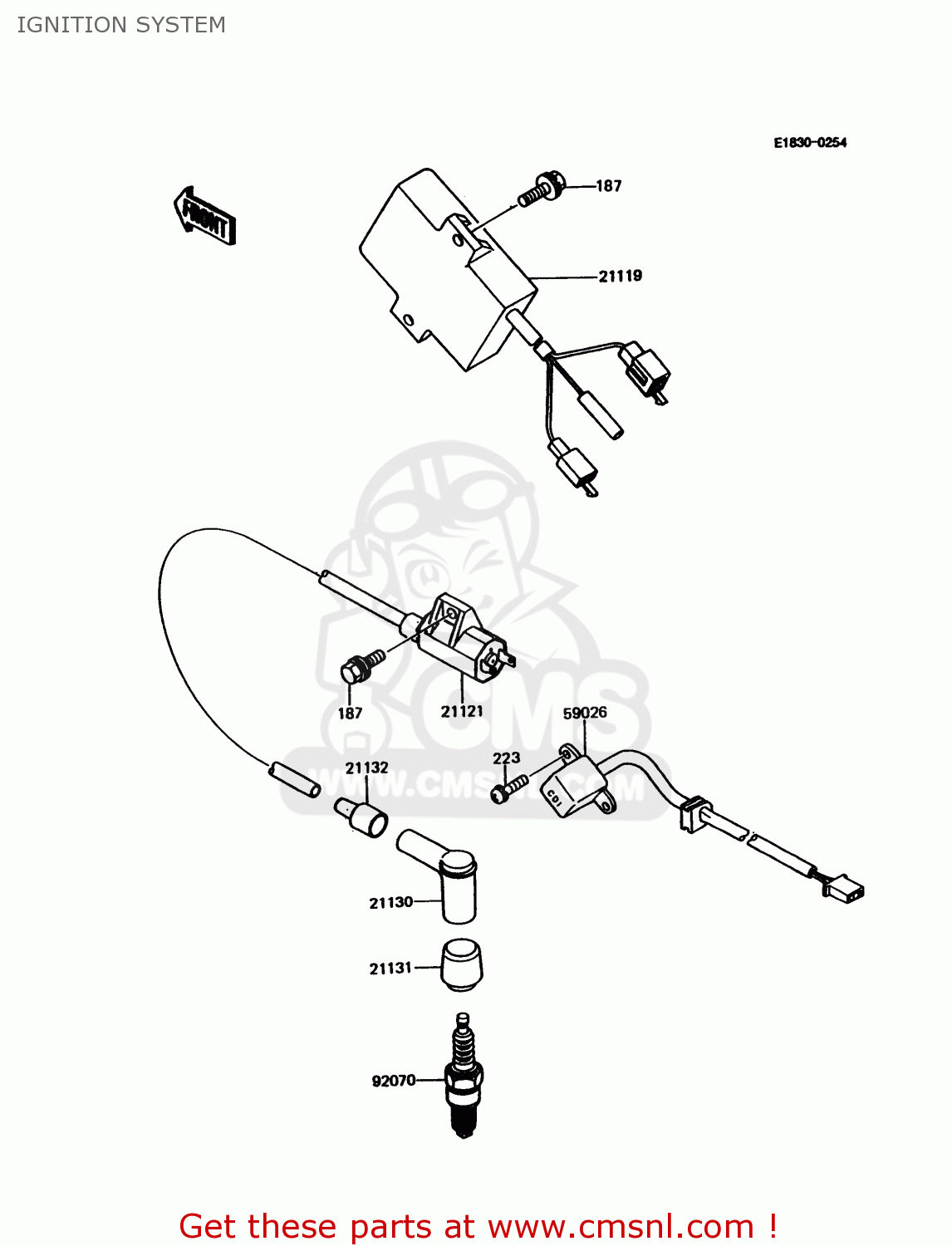 IGNITION SYSTEM KMX125-A11 1998 EUROPE GR
