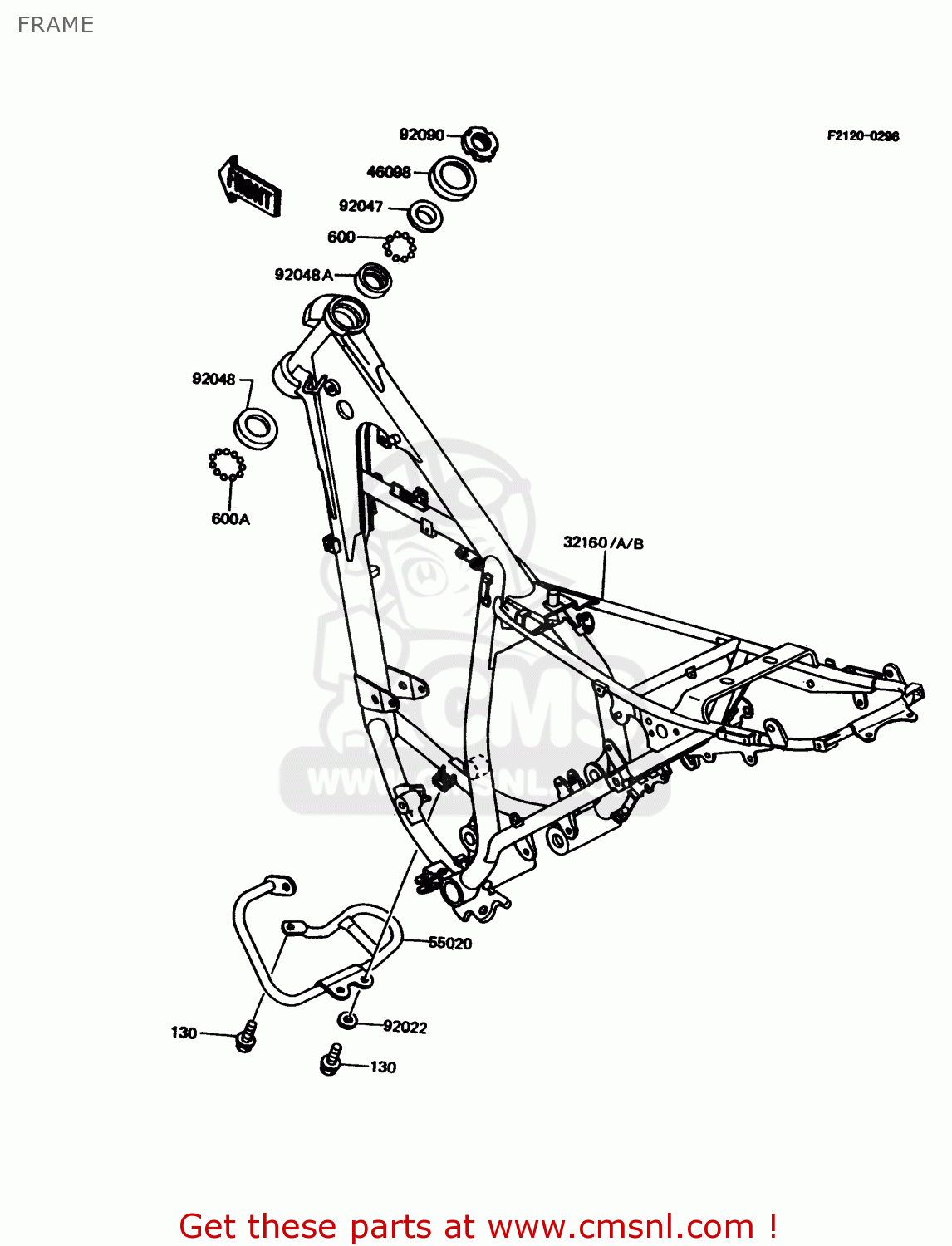 FRAME KMX125-A11 1998 EUROPE GR